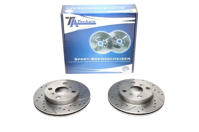 TA Technix Sport Bremsscheiben Satz Vorderachse passend für Toyota Yaris