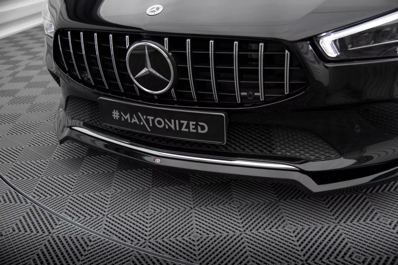 Front Ansatz V.1 Für Mercedes-Benz CLA C118 Schwarz Hochglanz