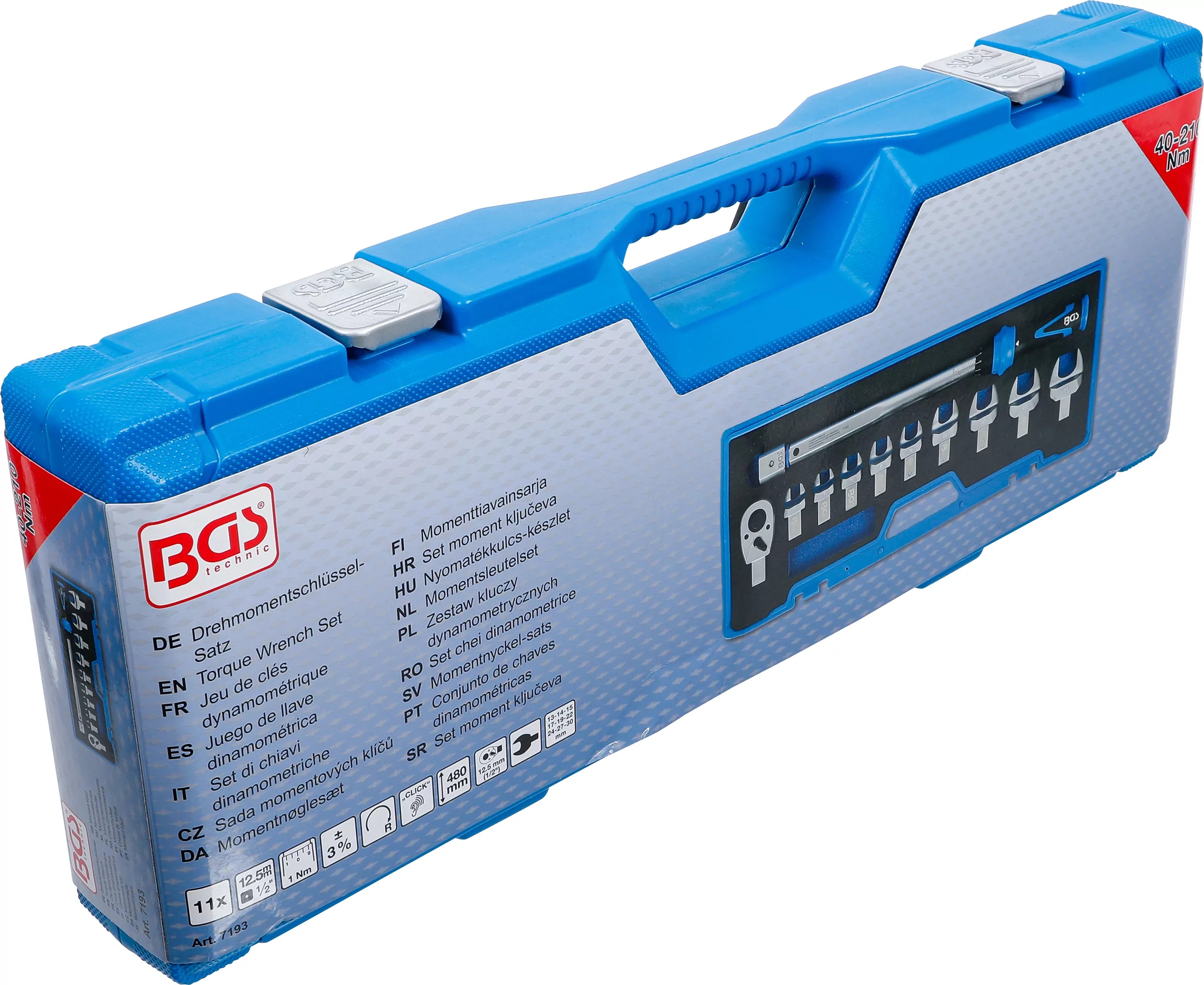 Drehmomentschlüssel-Satz | für Einsteckwerkzeuge 14 x 18 mm | 40 - 210 Nm | 11-tlg.