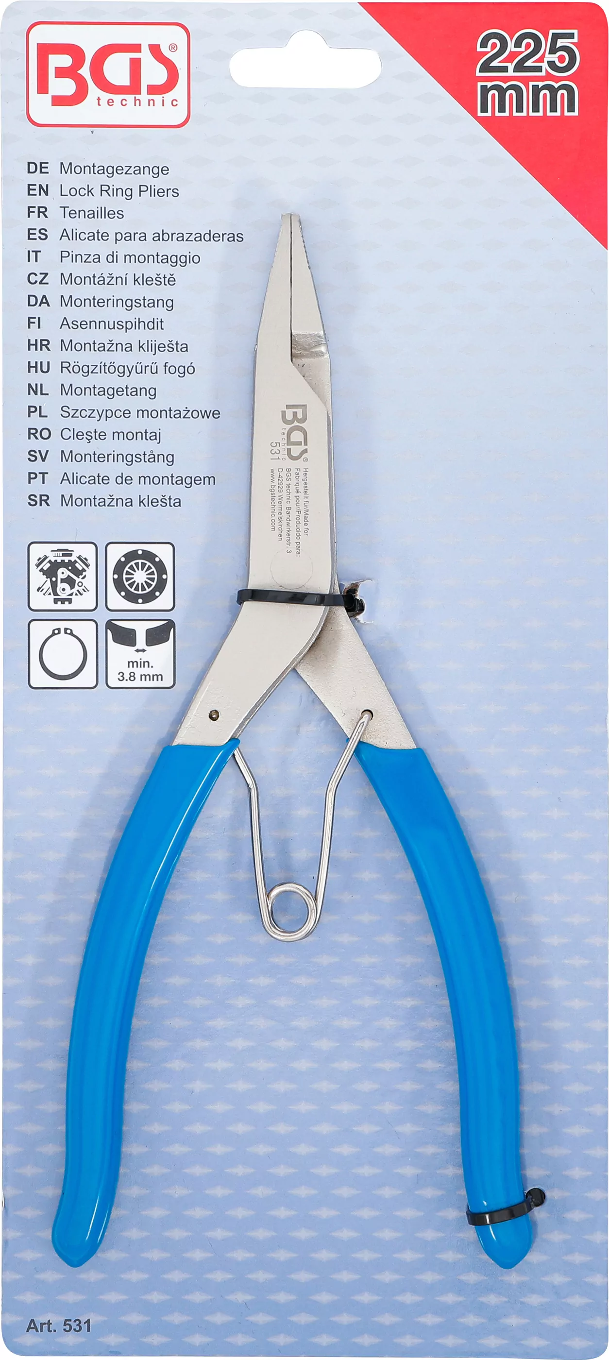 Montagezange | 225 mm