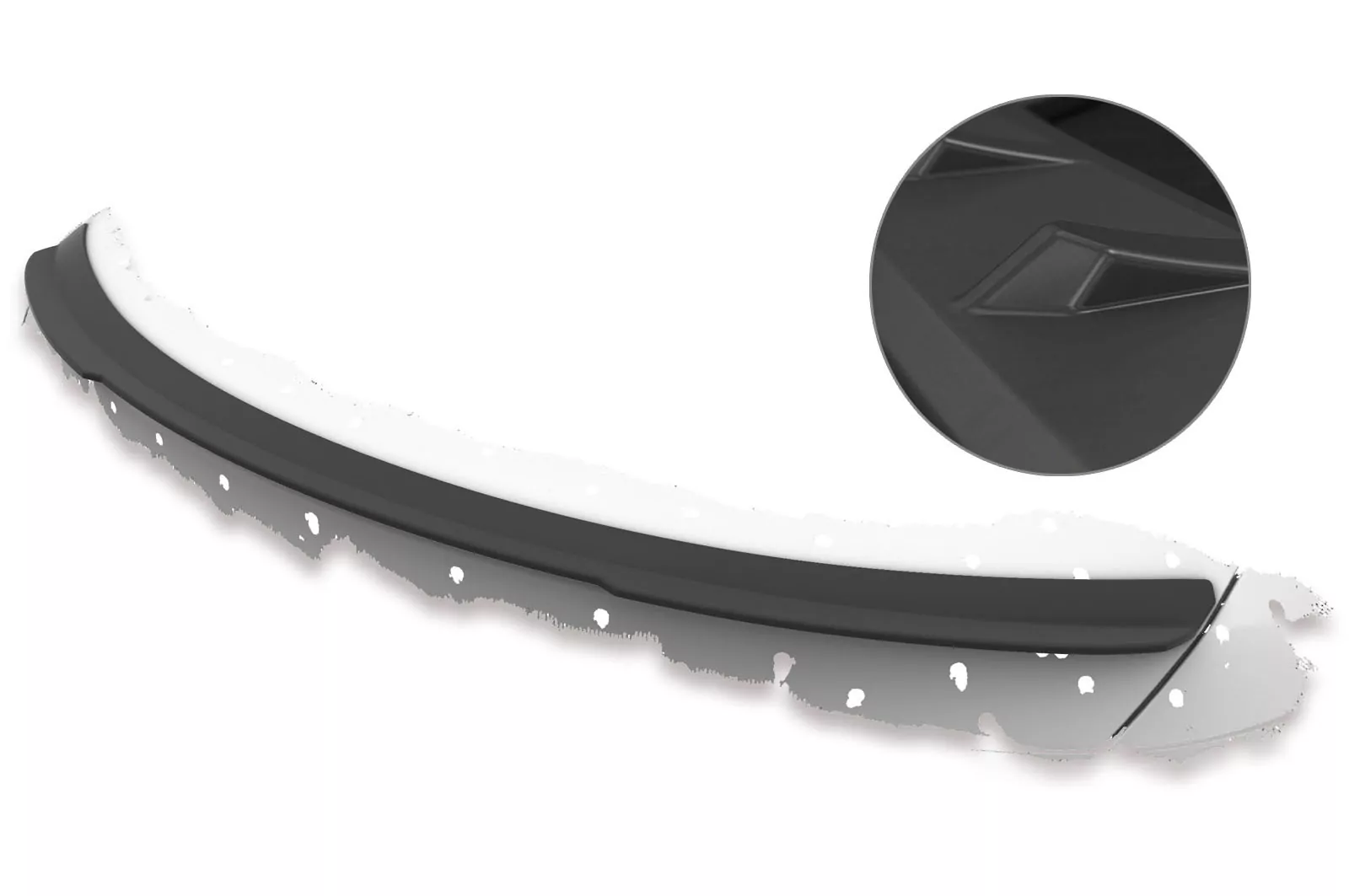 Heckflügel mit ABE für Mercedes Benz C-Klasse A205 Cabrio Lackierfreundlich (schwarz matt)