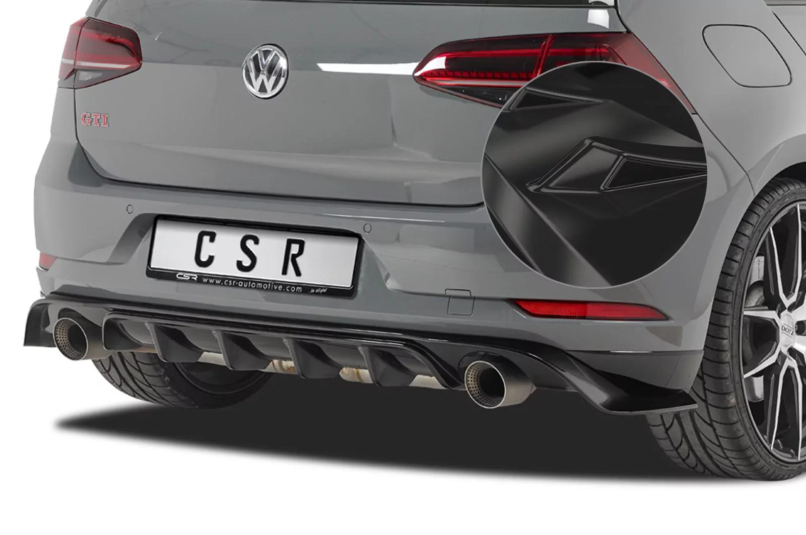 Heckansatz für VW Golf 7 TCR Glossy (schwarz hochglanz)
