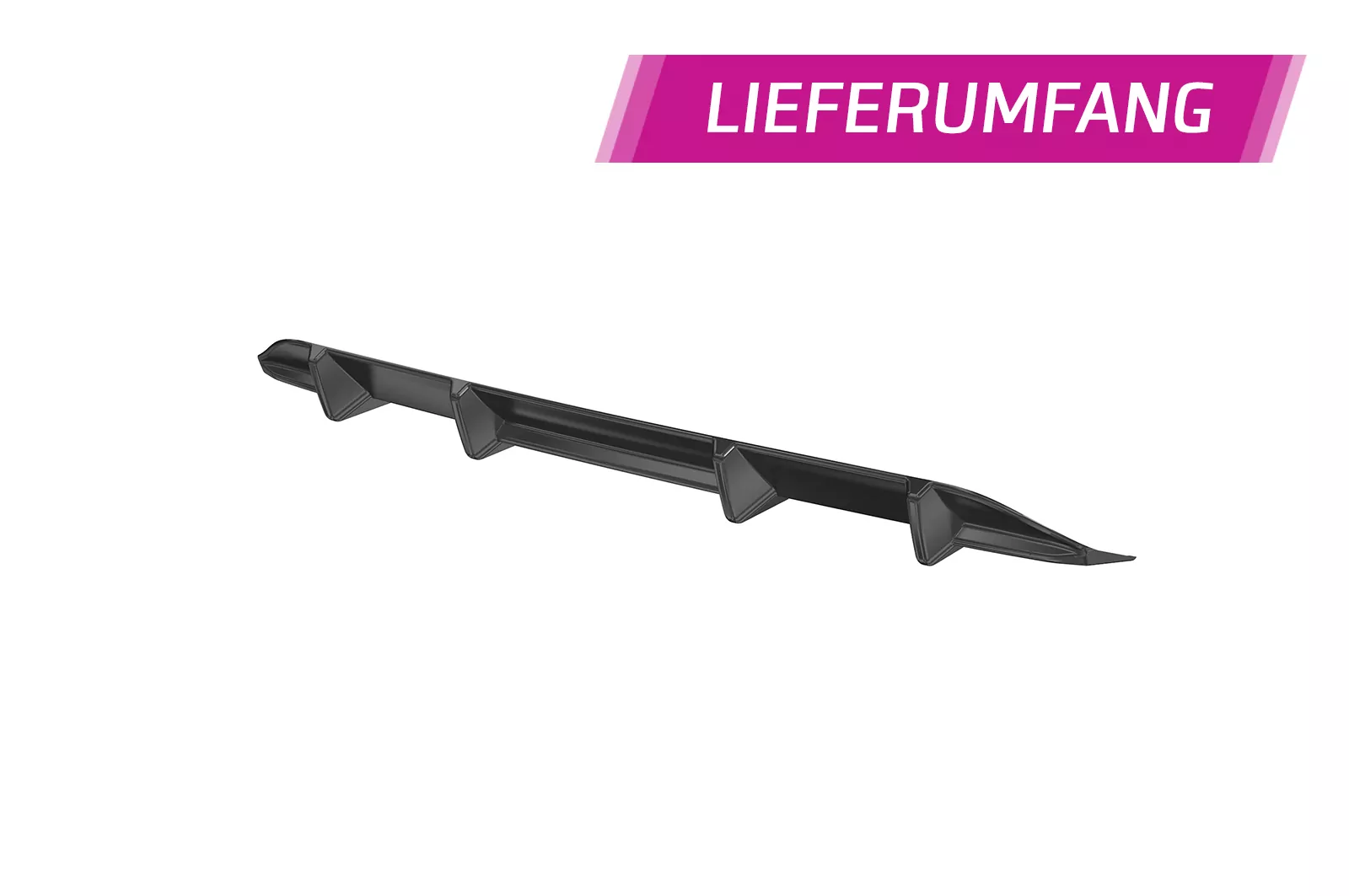 Heckansatz für VW Polo 6 2G (Typ AW) R-Line HA440 Schwarz Strukturiert