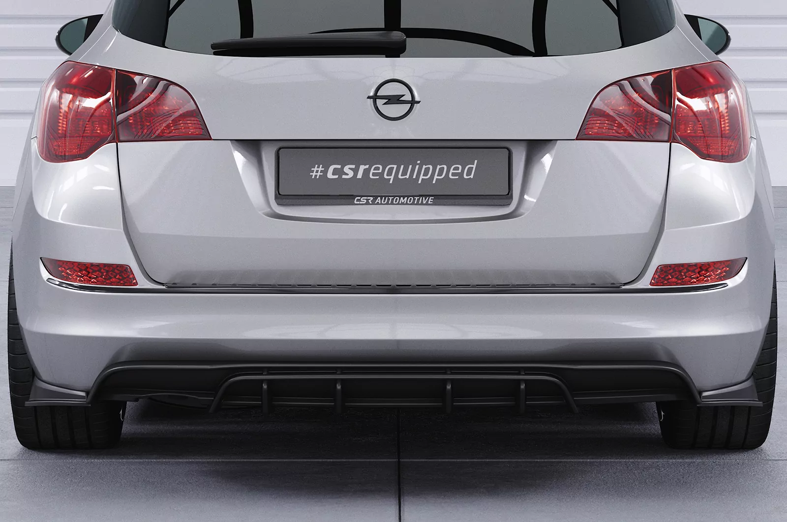 Heckansatz für Opel Astra J Sports Tourer HA423 Schwarz Strukturiert