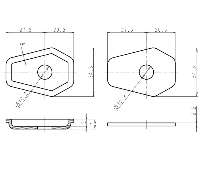 LED Mini Blinker Adapterplatten Verkleidung vorne für Suzuki und universal