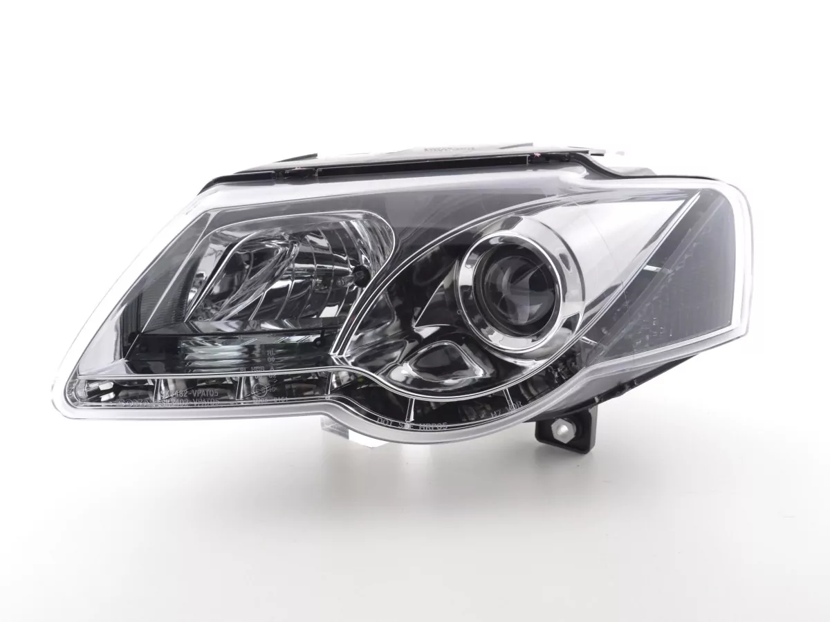 Scheinwerfer Set Daylight LED TFL-Optik VW Passat Typ 3C Bj. 05- chrom für Rechtslenker