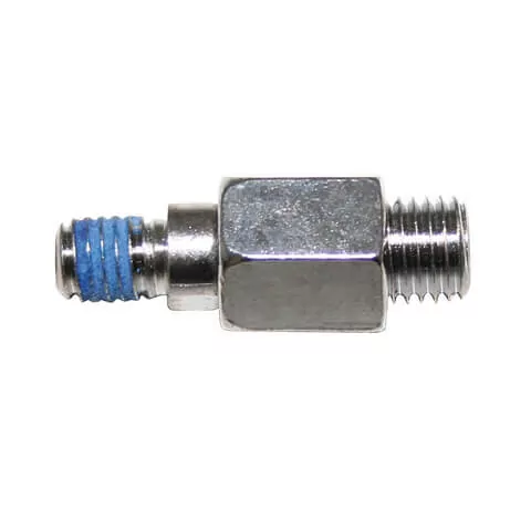 HIGHSIDER Mirror Adapter M10x1.25 Right-Hand Thread to M8x1.25 Hole, Chrome