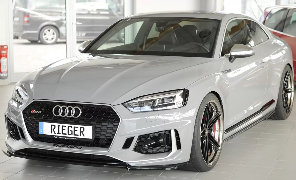 Rieger Spoilerschwert für Audi RS5 (B9/F5) - Coupe 03.17-02.20 (bis Facelift) schwarz glanz