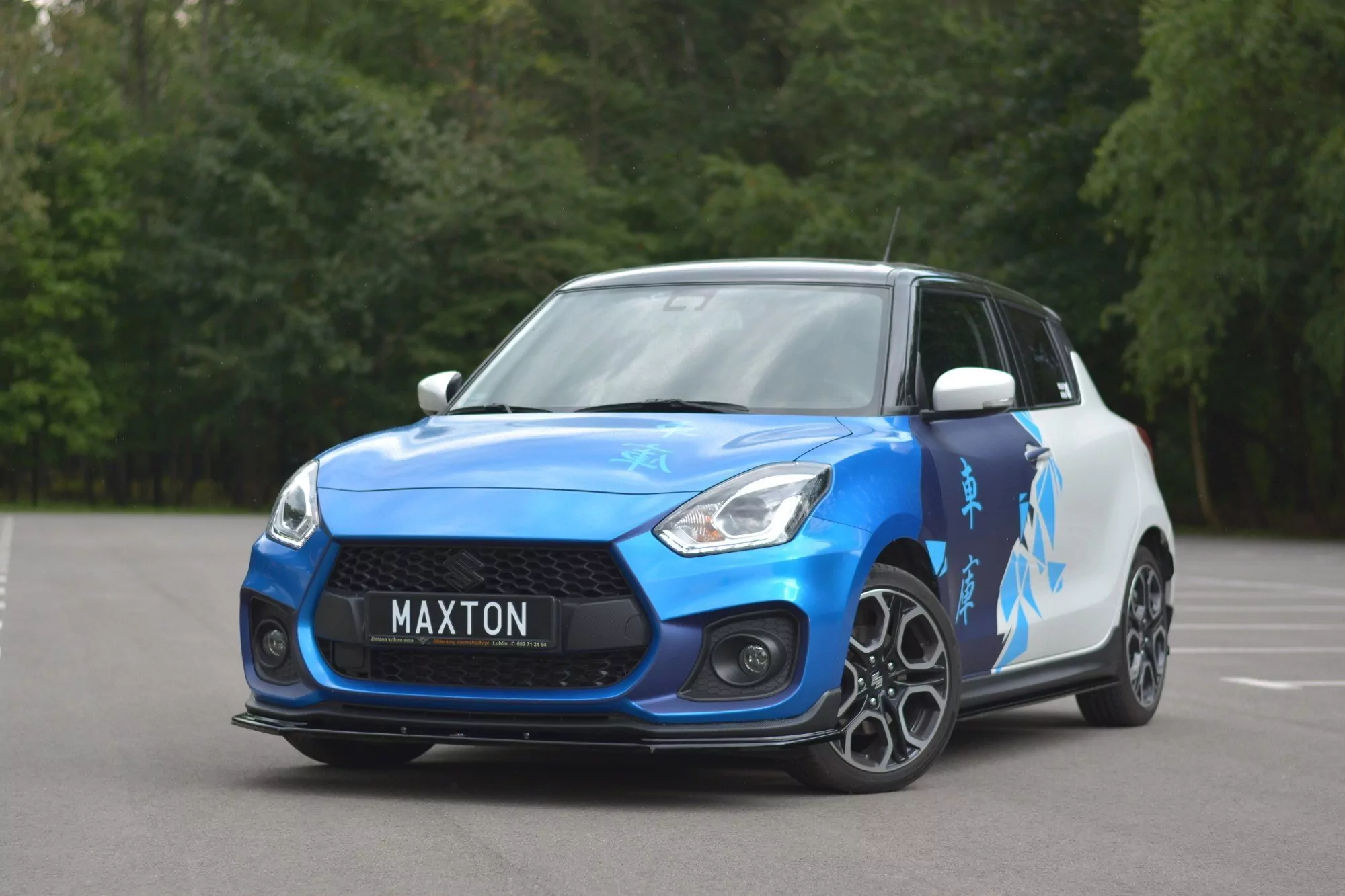 Front Ansatz Passend Für V.1 Passend Für SUZUKI SWIFT 6 SPORT Schwarz Hochglanz Schwarz Hochglanz