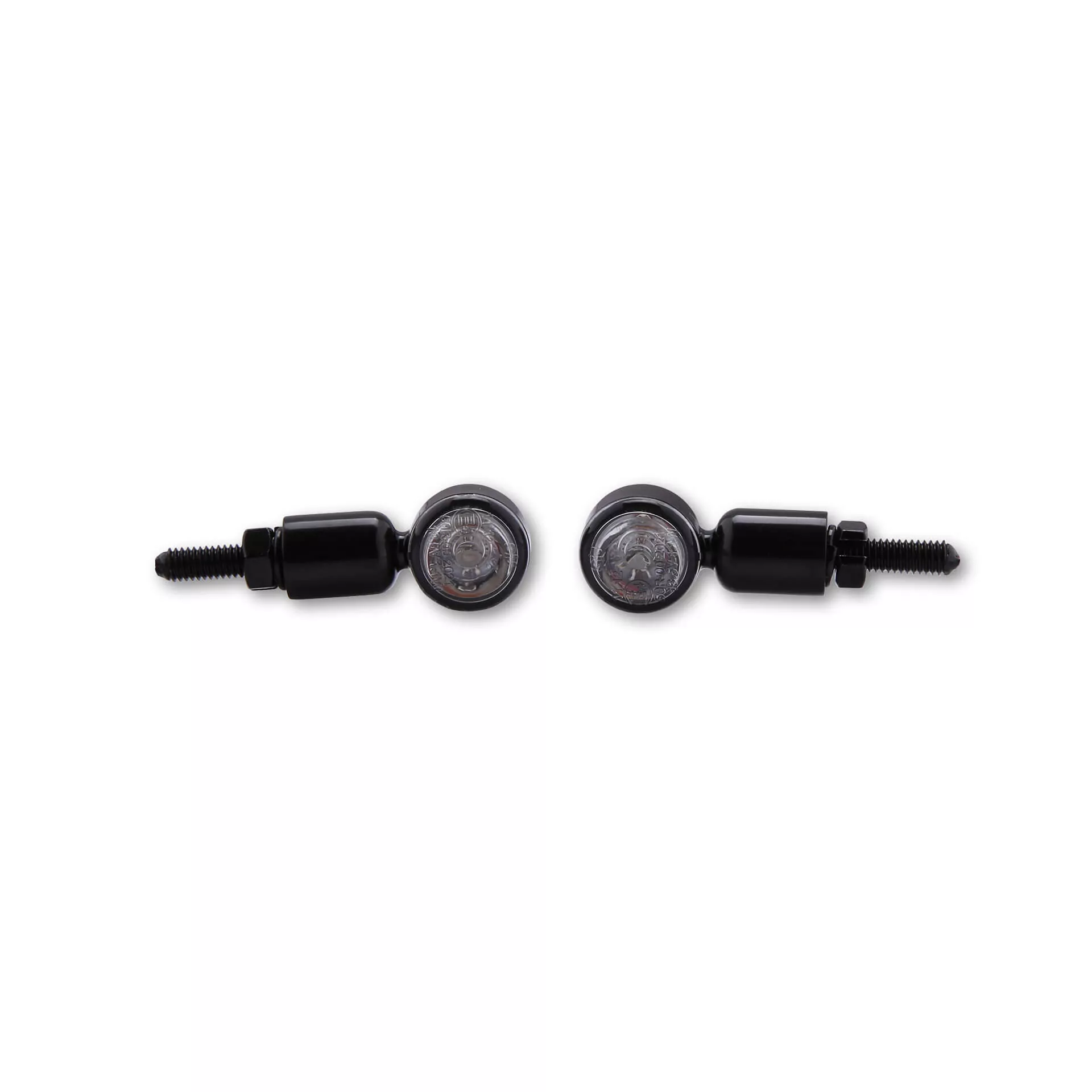 HIGHSIDER smart MC-1 LED Blinker Gehäuse Schwarz / Linse Klar (Paar), Vorn & Hinten
