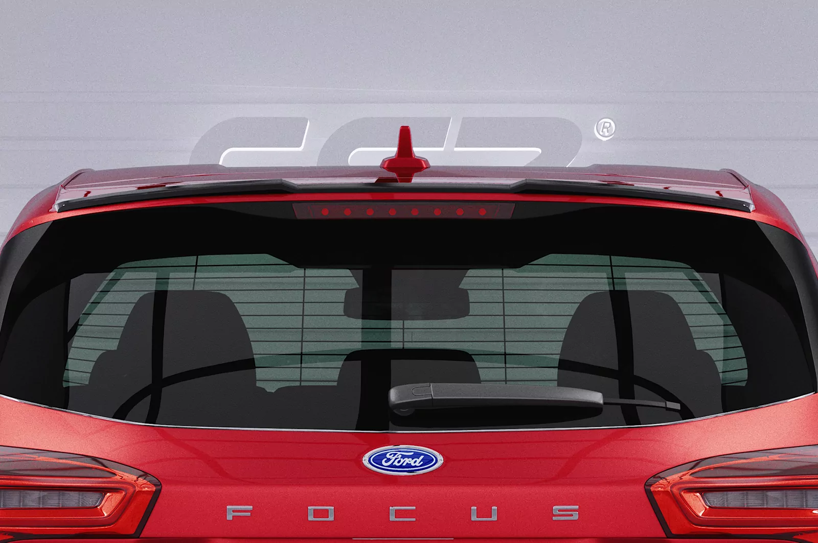 Heckflügel mit ABE für Ford Focus MK4 Turnier HF877 Schwarz Strukturiert