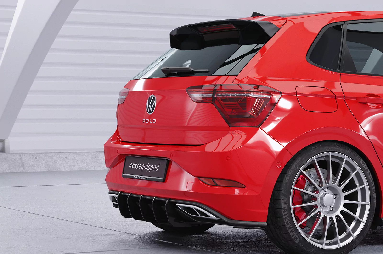 Racing Diffusor / Heckansatz für VW Polo 6 2G (Typ AW) R-Line HA317