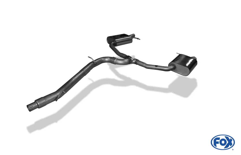 Skoda Octavia 5E RS - TDI - 4x4 mit Benzin-Endrohrblenden  Halbanlage rechts/links ab Kat - Austritt der Endrohre in den originalen Benzin-Endrohrblenden