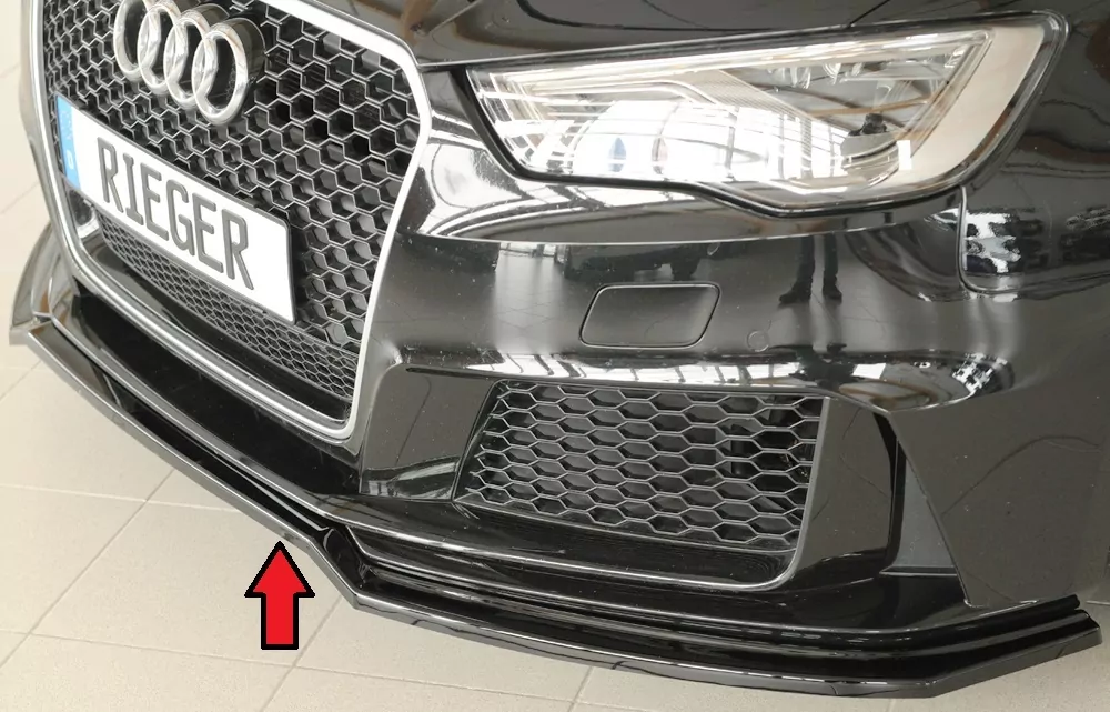 Rieger Spoilerschwert glanz schwarz für Audi RS3 (8V) 5-tür. (Sportback 8VA / 8VF) 04.15-01.17 (bis Facelift)