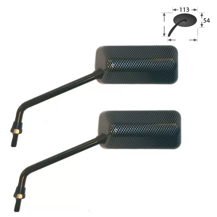 F1-spiegel, 1 X M8-r + 1 X M8-l, Carbonlook, Paar*
