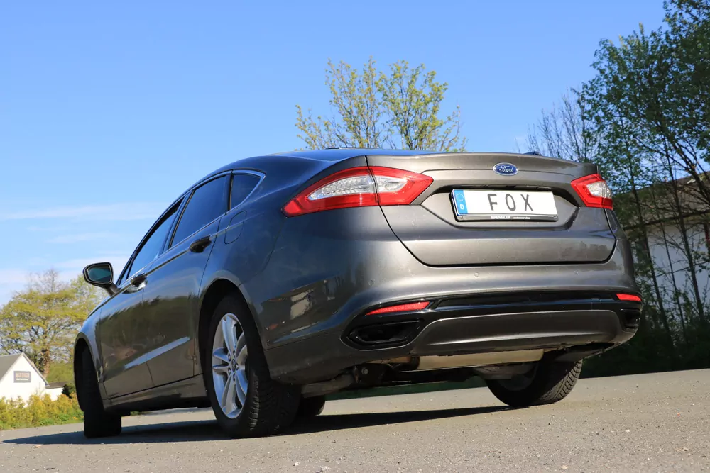 Ford Mondeo V Schrägheck/ Kombi (Touring) Endschalldämpfer quer Ausgang rechts/links - Ausgang der Endrohre in der originalen Stoßstange