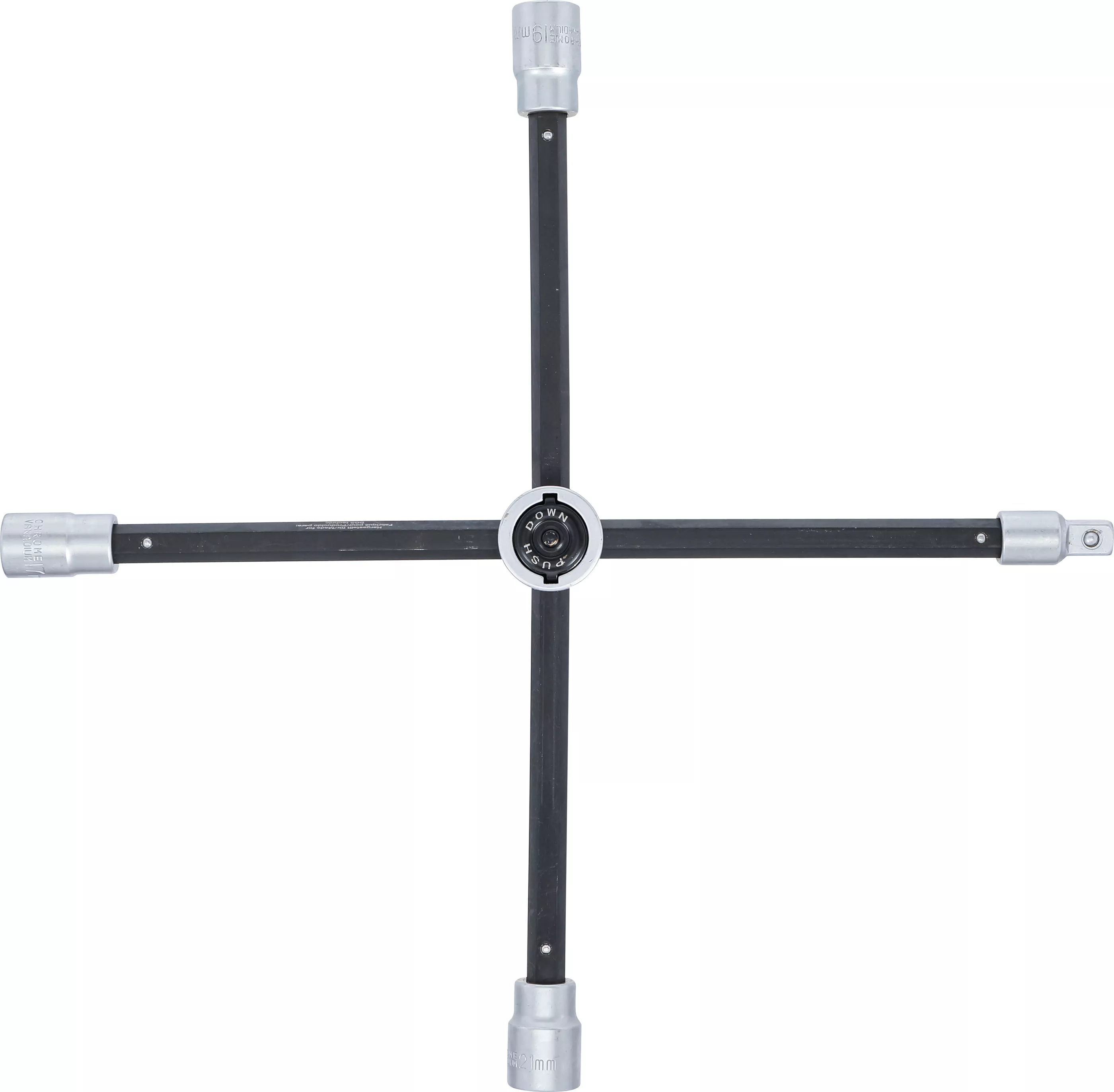 Rad-Kreuzschlüssel mit Gelenk | für Pkw  | Vierkant | SW 17 x 19 x 21 x 12,5 mm (1/2")