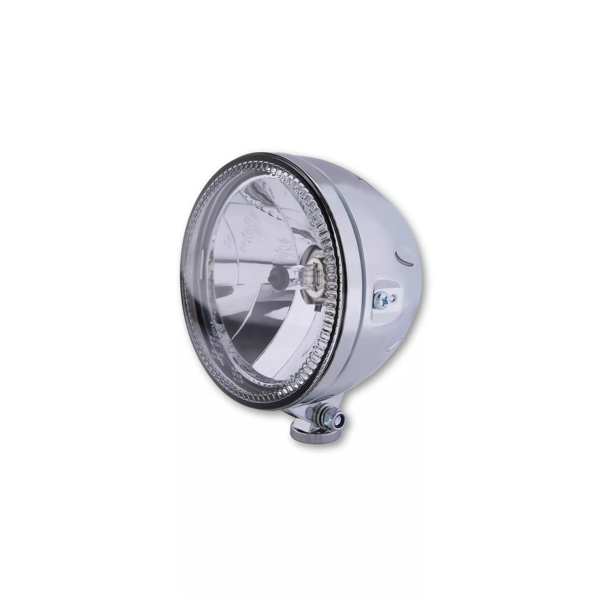HIGHSIDER pro 5 3/4 Inch Main Headlight Skyline H4 Chrome LED Parking Light Ring, E-Approved (1pc)