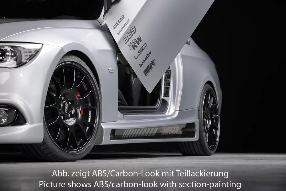 Rieger Seitenschweller rechts    matt schwarz für BMW 3er E92 Coupé 03.10- (ab Facelift) LCI
