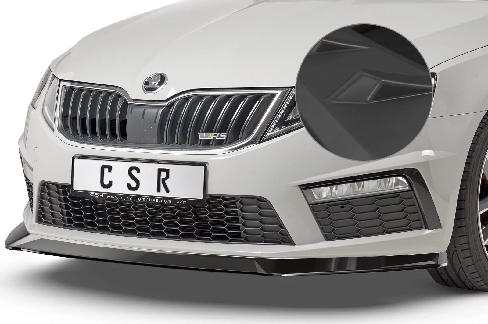 Cup-Spoilerlippe mit ABE für Skoda Octavia III RS Lackierfreundlich (schwarz matt)