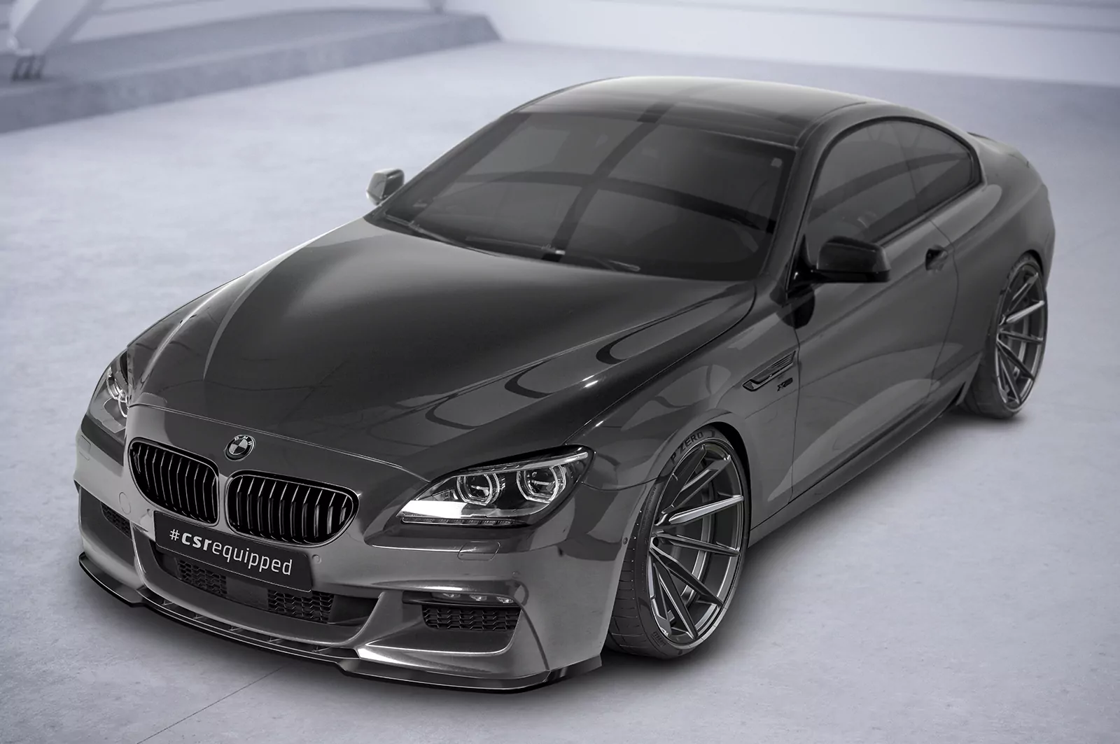 Cup-Spoilerlippe mit ABE für BMW 6er F12/F13/F06 CSL598 Schwarz Strukturiert