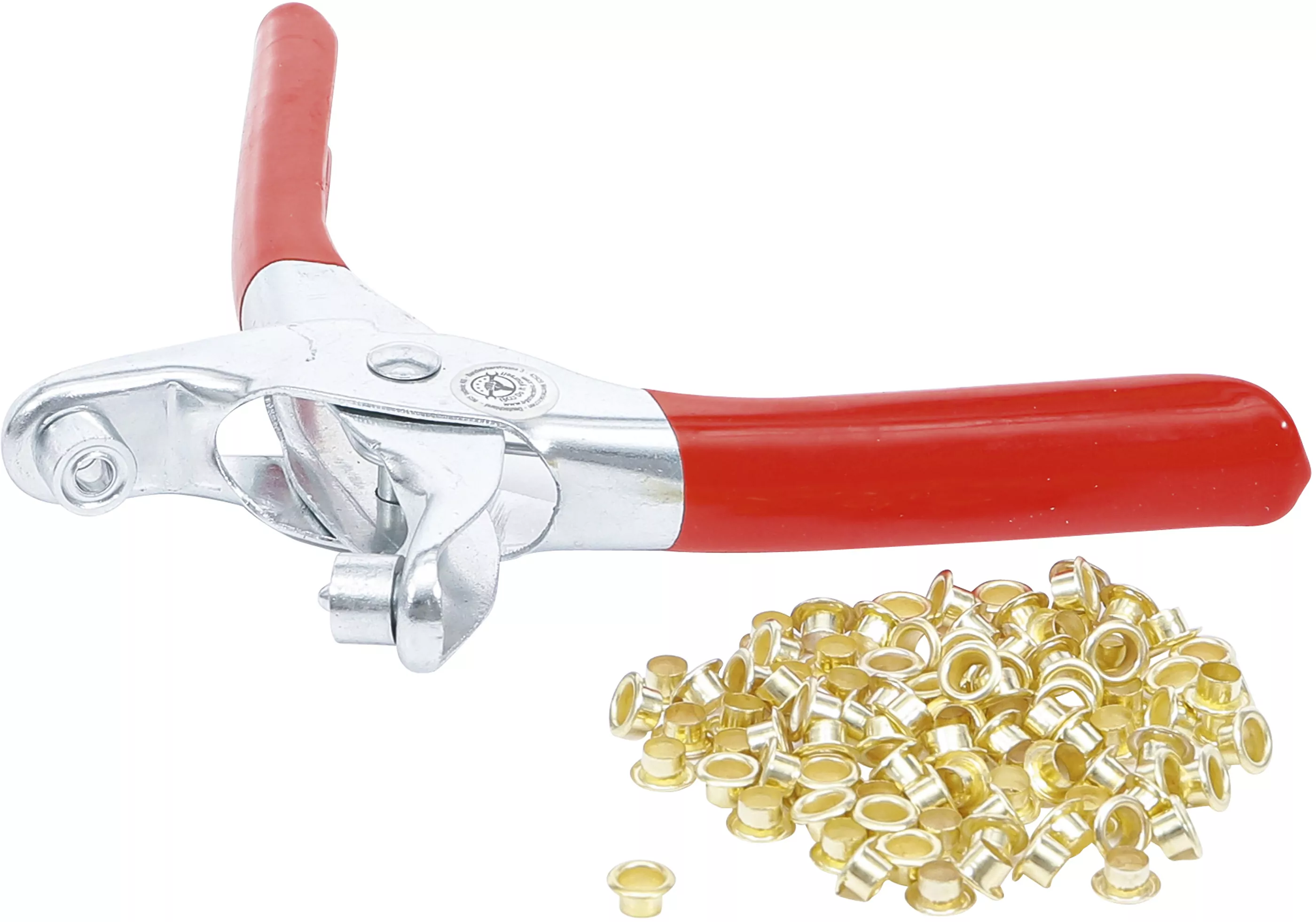 Ösenzange mit 100 Rundösen | 4,5 mm