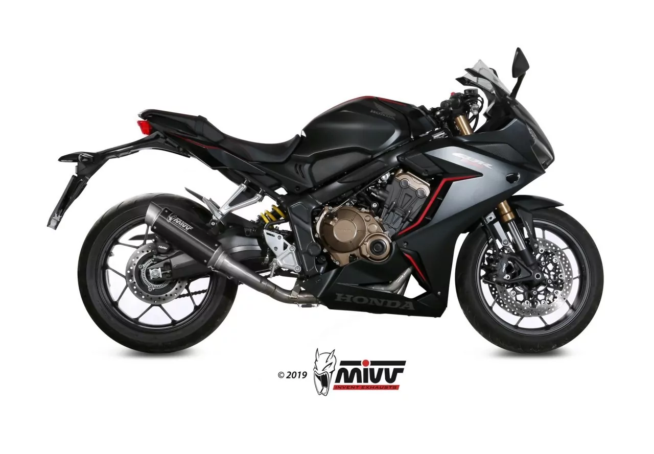 MIVV GPPro Edelstahl Schwarz Honda CBR 650 R ´19-21/Honda CB 650 R ´19-21