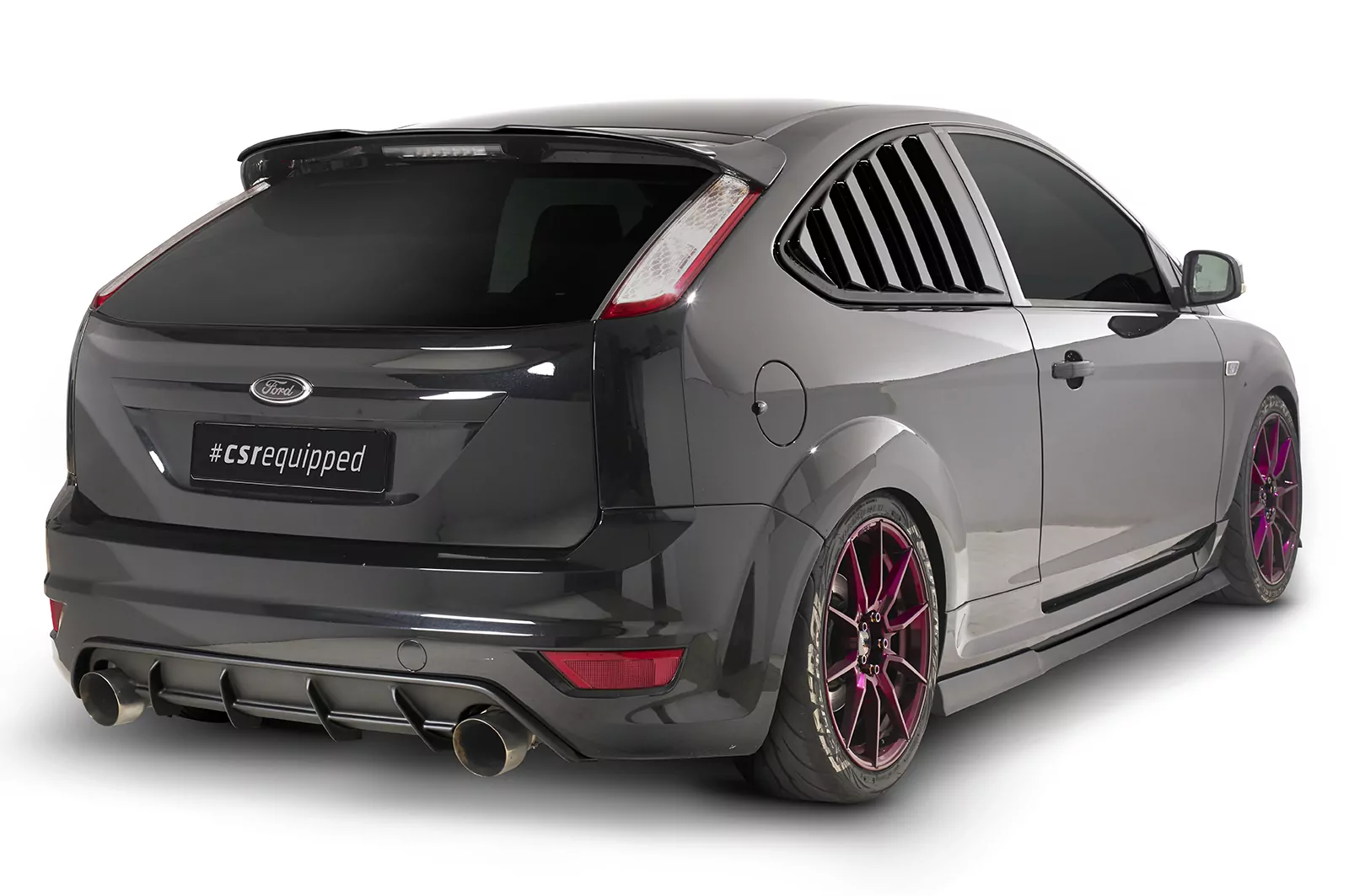 Seitenschweller für Ford Focus MK2 ST / Sport SS478 Schwarz Strukturiert
