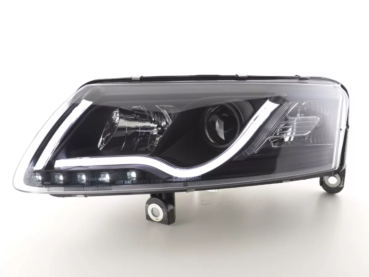 Scheinwerfer Set Daylight LED Tagfahrlicht Audi A6 Typ 4F  04-08 schwarz