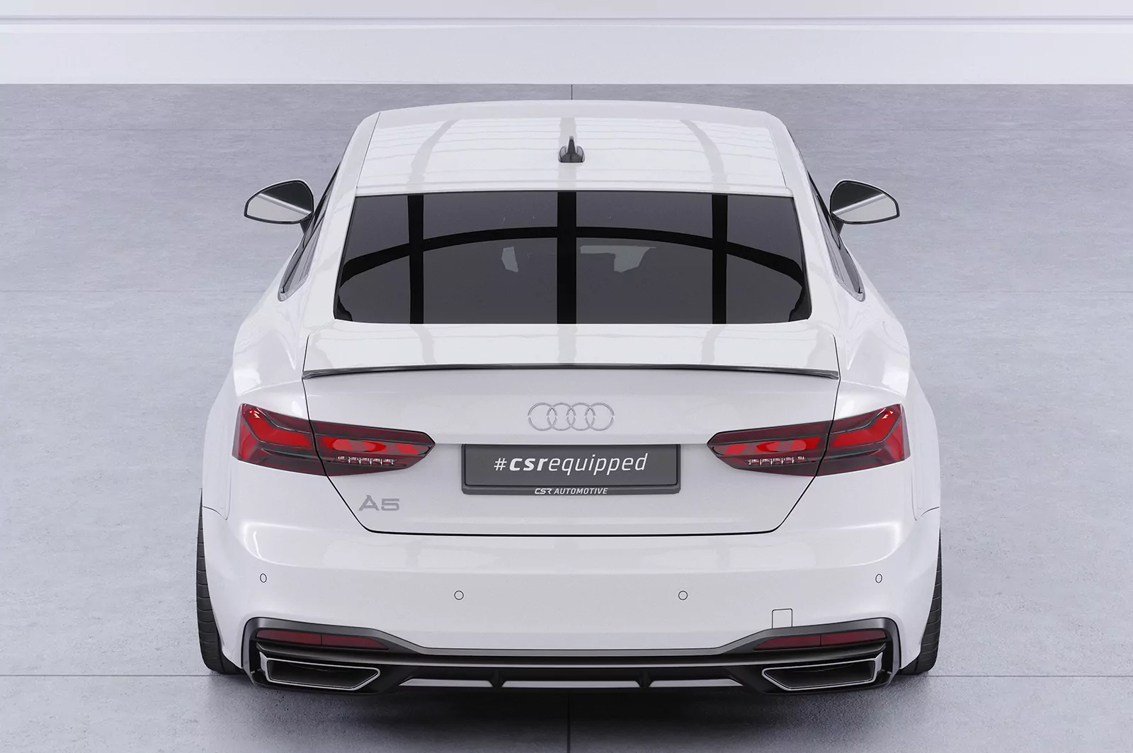 Heckflügel mit ABE für Audi A5 (F5) Sportback HF859 Schwarz Strukturiert