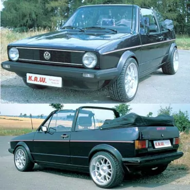 K.A.W. PlusKit Sportfahrwerk für Volkswagen Golf 1 Cabrio (155) ab 01/1979 bis 03/1993