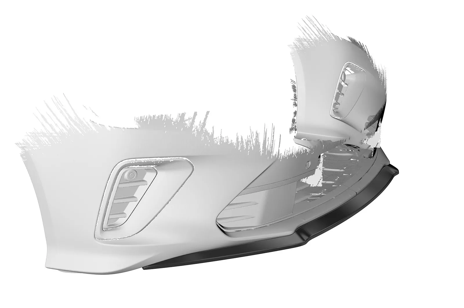 Cup-Spoilerlippe mit ABE für Opel Insignia B Gsi CSL505 Schwarz Strukturiert