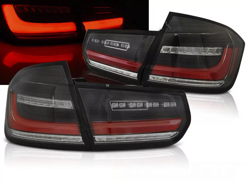Led Bar Seq Tail Lights Black Fits Bmw F30 11-18