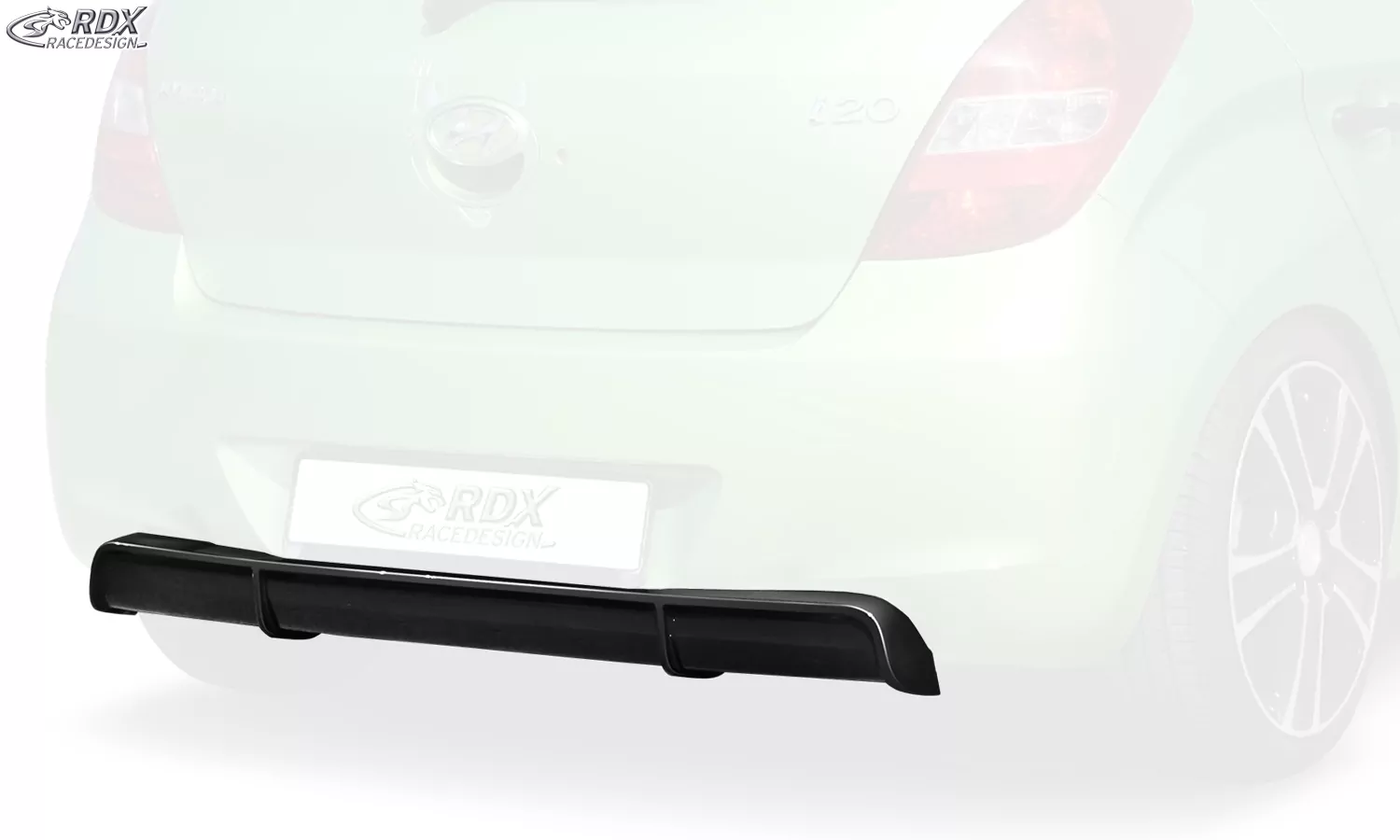 RDX Heckansatz für HYUNDAI i20 PB / PBT (2008-2012) Diffusor Heckblende Heckdiffusor