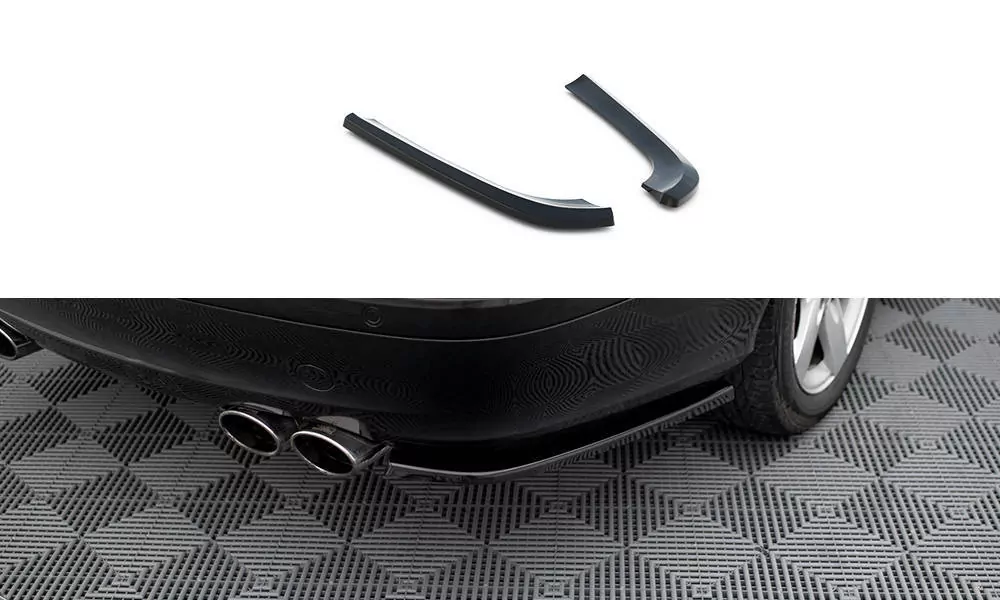 Heck Ansatz Flaps Diffusor V.1 Für Mercedes-Benz CLK W209 Schwarz Hochglanz