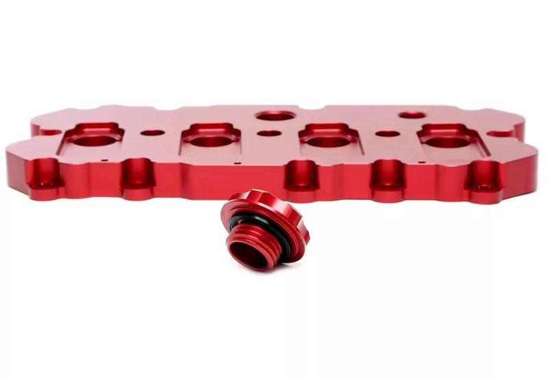 TA Technix Alu gefräster Ventildeckel in rot passend für Audi / Seat / Skoda / VW der MQB-Plattform (EA113)