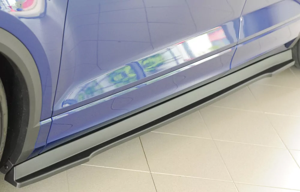 Rieger Seitenschweller links ansatz matt schwarz für VW T-Roc R (A1) 5-tür. 01.22- (ab Facelift)