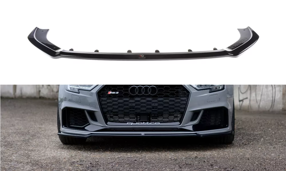 Front Ansatz Passend Für V.2 Passend Für AUDI RS3 8V FL Limo Schwarz Hochglanz Schwarz Hochglanz