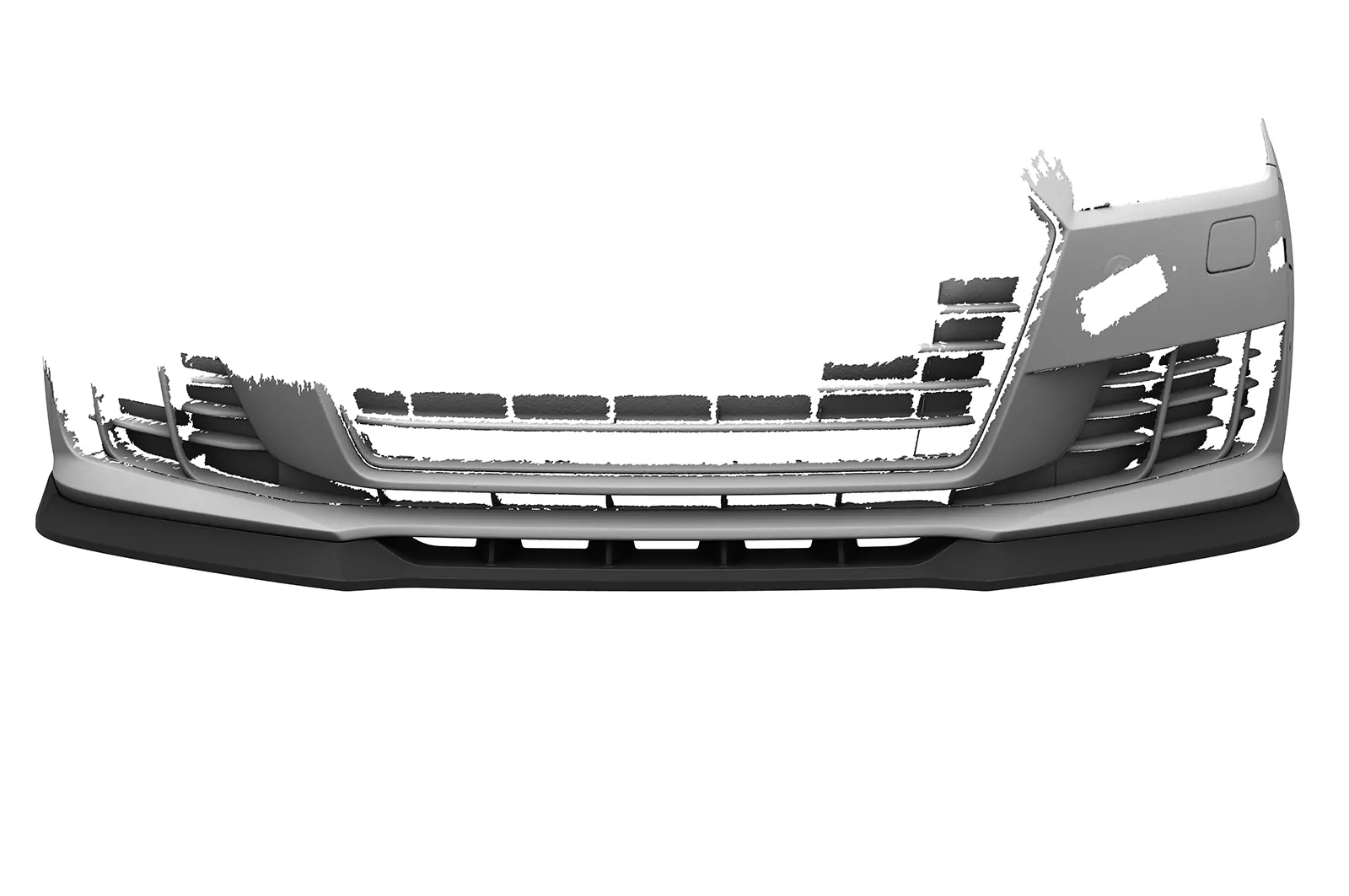 Cup-Spoilerlippe mit ABE für Audi TT FV/8S CSL835 Schwarz Strukturiert
