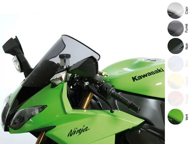 MRA Verkleidungsscheibe, KAWASAKI ZX 10 R 08-10 / ZX 6 R 09-17, schwarz, Originalform mit ABE