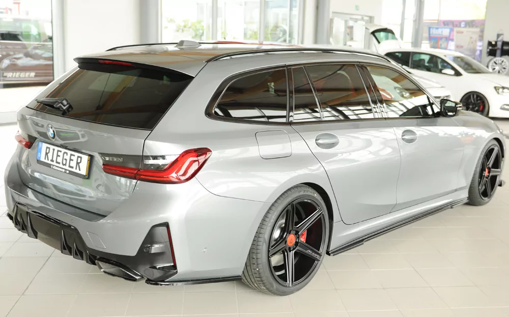 Rieger Heckschürzenansatz seitlich rechts glanz schwarz für BMW 3er G21  (G3K) Touring 07.22- (ab Facelift) LCI