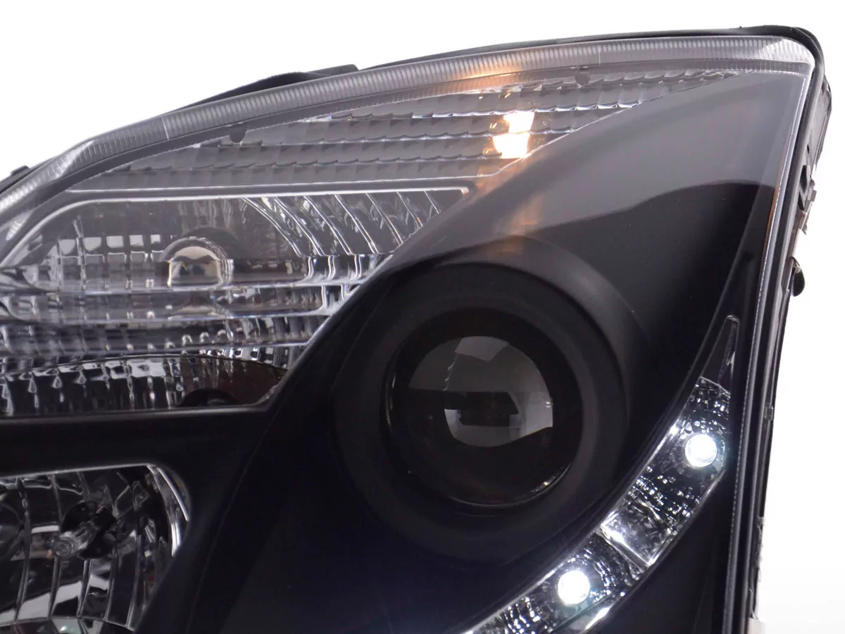 Scheinwerfer Set Daylight LED TFL-Optik Opel Vectra C Bj. 02-05 schwarz