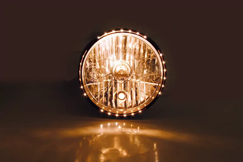 SHIN YO 7 Zoll Scheinwerfer Reno 2 Schwarz glänzend