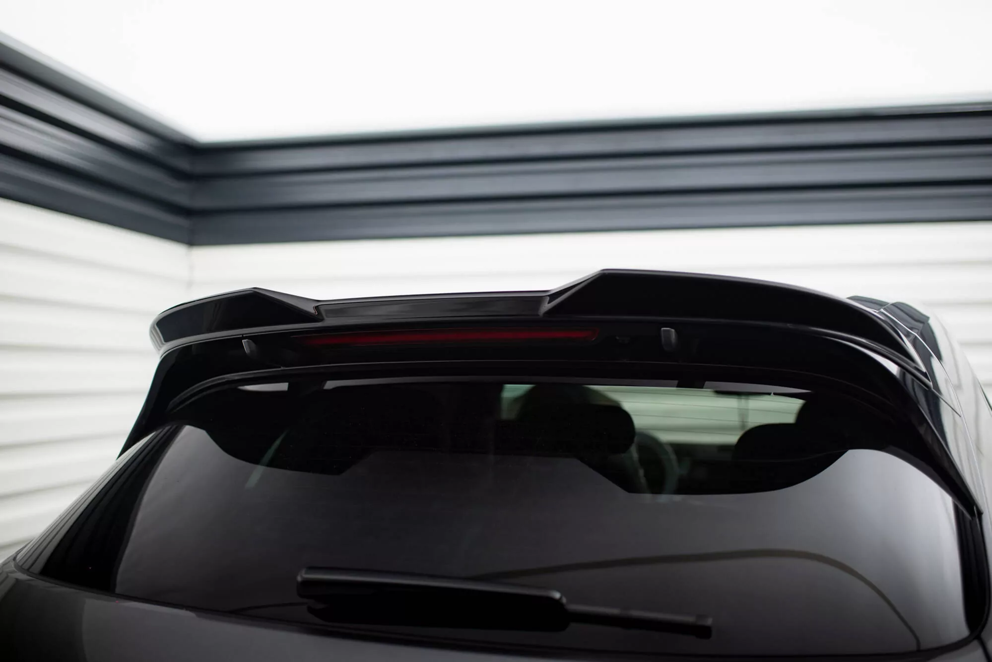 Spoiler CAP Für 3D Porsche Cayenne SUV Mk3 Facelift Schwarz Hochglanz