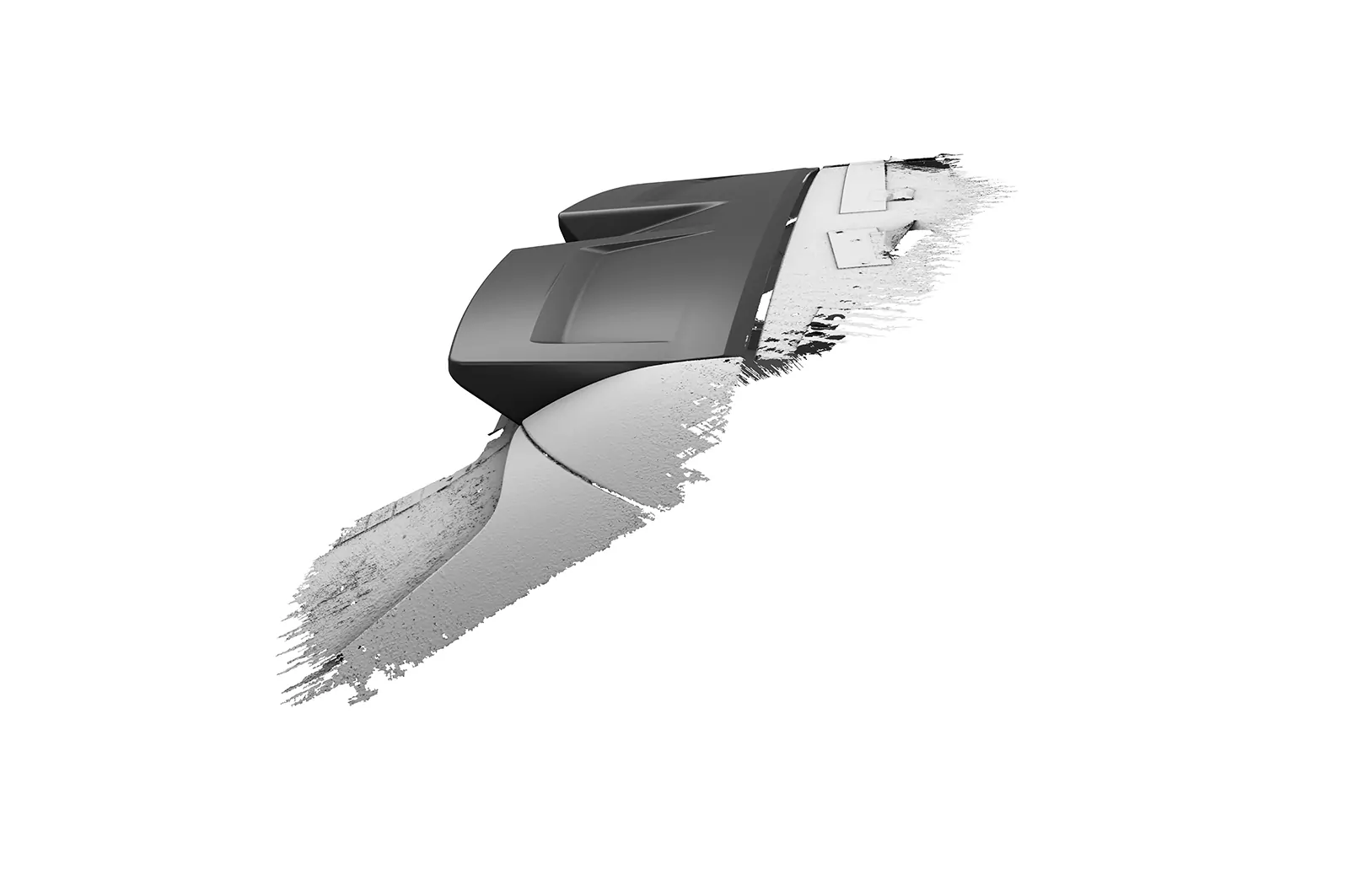 Heckflügel mit ABE für MG Mulan / 4 HF108 Schwarz Strukturiert