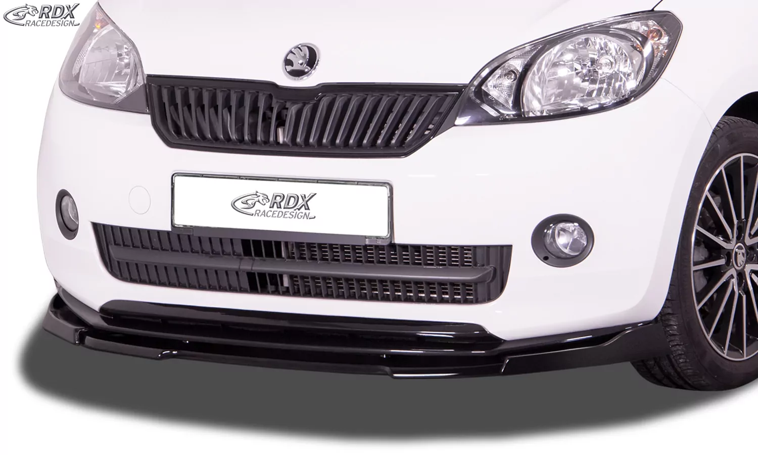 RDX Frontspoiler VARIO-X für SKODA Citigo (2011-2017, auch für Monte Carlo) Frontlippe Front Ansatz Vorne Spoilerlippe