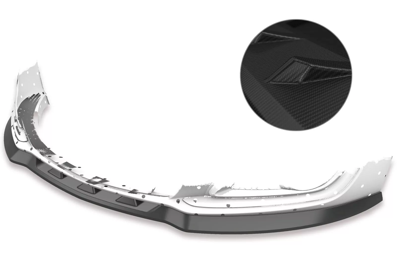 Cup-Spoilerlippe mit ABE für Opel Insignia A CSL432-M Carbon Look (matt)