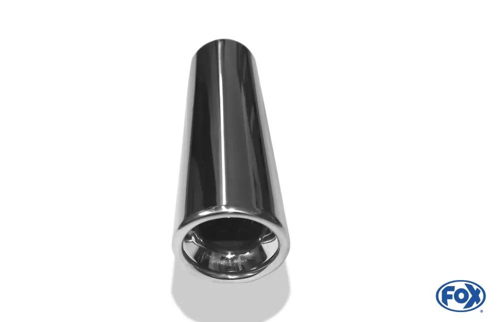 Anschweißendrohr Typ 17  Ø 70 mm / Länge: 300 mm - rund / eingerollt / 15° abgeschrägt / mit Absorber