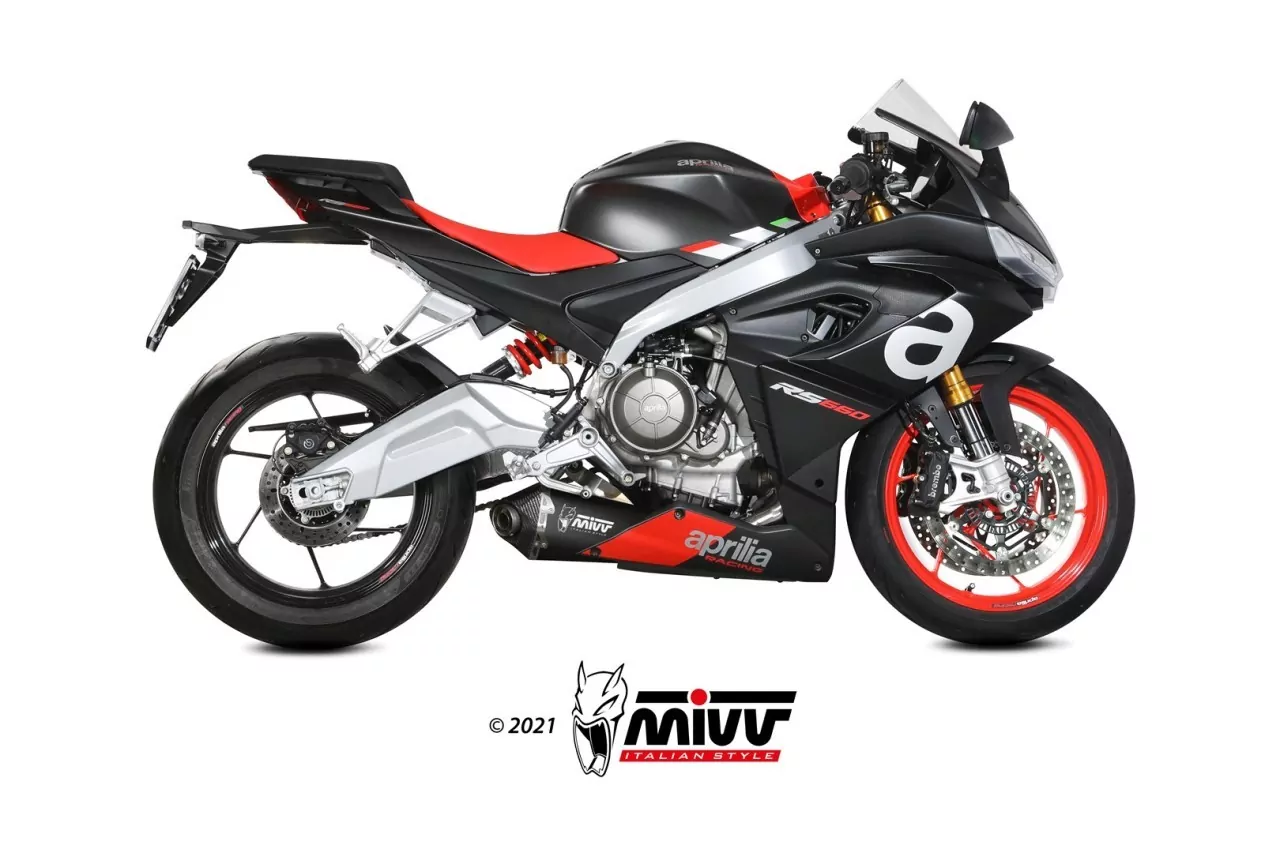 MIVV Delta Race Edelstahl Schwarz Underbody Aprilia RS 660 20-21 / APRILIA TUONO