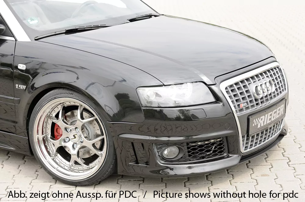 Rieger Spoilerstoßstange für Audi A4 (8H) - Cabrio 04.02-12.05 (bis Facelift) carbon optik